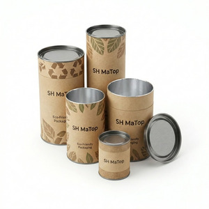 Tube en papier de qualité alimentaire en gros avec bouchon en aluminium, cylindre hermétique pour thé en vrac - Product Image 2