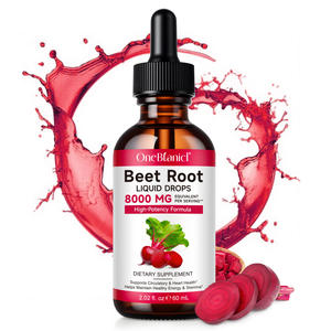 OneBtanicl cairan tetes akar bit organik alami, suplemen cair ekstrak bit meningkatkan energi kesehatan jantung 60ml - Product Image 1