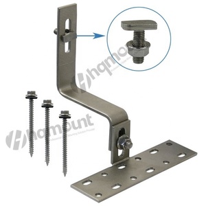 Soporte para Panel Solar PV, estructura de montaje de techo de azulejos planos, gancho de techo Solar