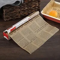 Papier sulfurisé écologique résistant au four, qualité alimentaire, pour emballer pain, sandwichs, burgers, frites, biscuits, 5 feuilles