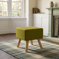 Banc Ottoman Multifonctionnel Moderne en Tissu Solide avec Rangement, Repose-Pieds Pouf Confortable et Portable pour Salon, Modèle Carré ZH1064
