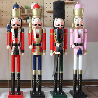 Großhandel Große Holz-Nussknacker-Figur Handbemalter Weihnachts-Nussknacker als Dekoration für Feiertage und Zuhause