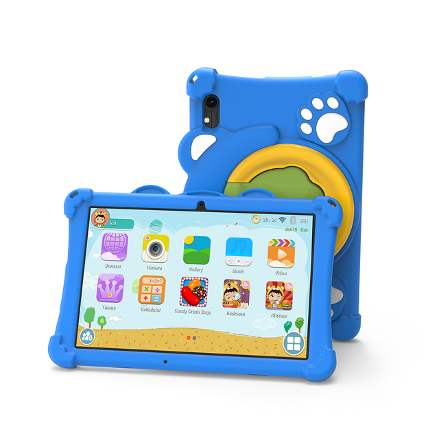 Kids Tablet 10 Inch 4GB RAM 64GB ROM Android 14 1280x800 IPS HD Eye-Care Touch Screen Tablet for Kids with Parent Control Iwawa