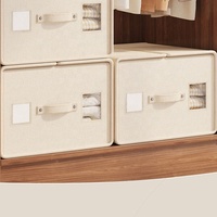 Organisateur de draps de lit pliable de grande capacité Boîte de rangement de literie pliante en tissu Oxford pour draps de lit et oreiller Cube avec fenêtre