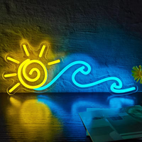 Lampe murale LED néon esthétique, étanche IP67, rouge, alimentée par USB, pour chambre à coucher, dortoir, salle de jeux, fête, décoration de mariage