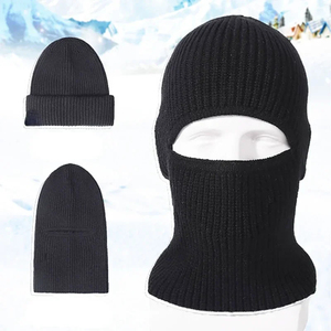 <span class=keywords><strong>Cappello</strong></span> Invernale 2 in 1: Berretto e Maschera, Caldo <span class=keywords><strong>Cappello</strong></span> Balaclava Lavorato a Maglia, Antivento, Integrale, per Sci e Ciclismo, con Paraorecchie - Product Image 3