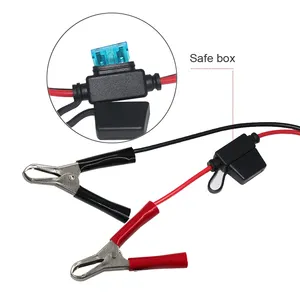 20A souble ended insulation to SAE Dc Cable To Black Socket Outlet Alligator Crocodile Clip Wholesale