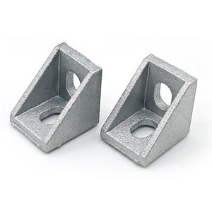 European Standard Industrial Aluminum Alloy Profile Accessories 1515 1720 Angle <b>Bracket</b> Connector Screw Nut Set for Profiles - Product Image 3