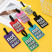 Étiquettes de bagages en PVC, pièces, personnalisées, en Silicone, nouveau Design
