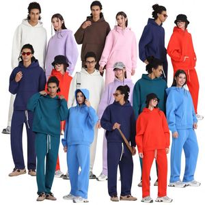 Conjunto de Sudadera con Capucha y Pantalones Deportivos de Invierno Oversize Personalizados al por Mayor, de Poliéster y Algodón, 2 Piezas - Product Image 1