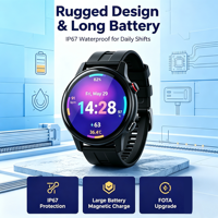 Reloj Inteligente Industrial L23 4G con Rastreo de Ubicación en Tiempo Real, Alarma de Emergencia SOS y Monitoreo de Signos Vitales