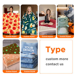 Couverture en microfibre style sherpa à séchage rapide, douce et luxueuse, avec motif personnalisé, impression double face - Product Image 2