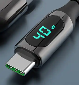 Cáp sạc nhanh USB Type-C, cáp dữ liệu điện thoại di động, màn hình LED hiển thị nguồn USB-C, sản xuất OEM/ODM - Product Image 3