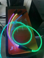 Veste en nylon LED colorée tendance, câble de charge rapide lumineux 3-en-1 6A pour iPhone 16 Pro Max et utilisation informatique
