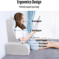 Coussin de lecture en mousse à mémoire de forme ultra-douce, personnalisé, en velours tricoté, écologique, amovible et lavable, pour lit et dossier – Vente en gros