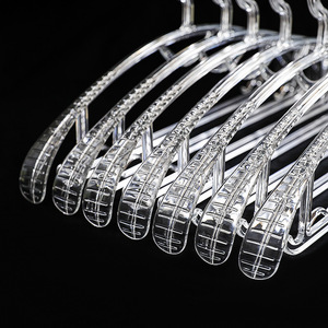 Acrylic Transparent Clothes Hanger Rectangle Hook Type Anti Shoulder Corner Traceless For Clothes Trouser Tie Hangers - Product Image 4