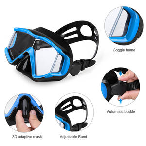 Máscara de Buceo para Adultos, Tres Ventanas, Ajustable, Antivaho, Equipo de Snorkel Impermeable - Product Image 1