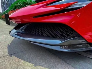 Kit carrosserie en fibre de carbone sèche <span class=keywords><strong>pour</strong></span> <span class=keywords><strong>Ferrari</strong></span> SF90, comprenant : Lame avant, jupes latérales, diffuseur, spoiler et prise d'air arrière en fibre de carbone OEM SF90 - Product Image 3