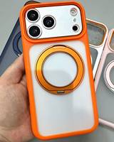 Coque de téléphone simple et élégante en promotion pour iPhone 18 15 16 Pro Max avec support rotatif à 360 degrés pour recharge magnétique sans fil
