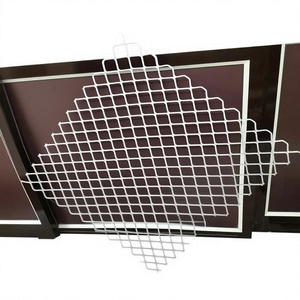 Grille de fenêtre en aluminium, maille diamantée, rouleau de tôle perforée, moustiquaire de sécurité pour mur rideau, services de découpe et de soudage - Product Image 2