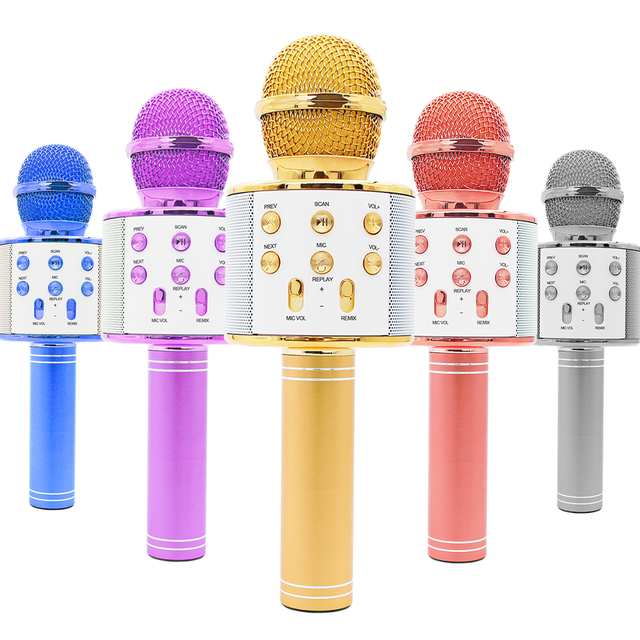 New Upgraded Version Wireless Microphone Karaoke WS-858L Wireless Microphone Handheld Karaoke Mic Speaker