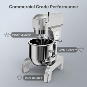 Mélangeur à pâte professionnel en acier inoxydable, batteur sur socle <span class=keywords><strong>3</strong></span> vitesses pour pétrir, mélanger et battre les œufs, idéal pour boulangeries et pâtisseries 2026 - Product Image 5