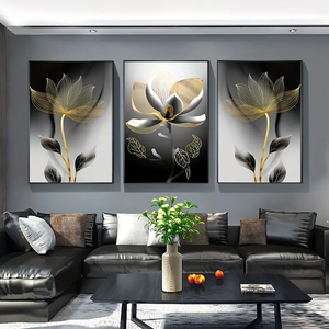 Tableau mural moderne de luxe sur toile, affiche et impressions décoratives, peinture florale pour salon, Cuadros, décoration intérieure - Product Image 1