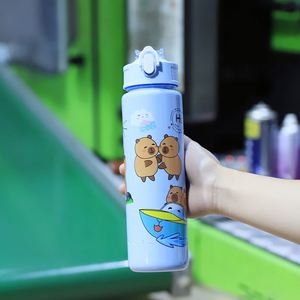 Botellas de Agua Deportivas de Plástico sin BPA para Uso Comercial y Regalos, Vasos para Estudiantes, Botellas de Agua Motivacionales con Pajita - Product Image 2