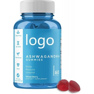 하이 퀄리티 유기농 <span class=keywords><strong>Ashwagandha</strong></span> 구미 건강 개선 메모리 또는 수면 지원 OEM - Product Image 1
