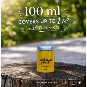 50 เทอร์เมอริก 100 มล. ลาชัค  สีชอล์กยุคใหม่ ที่ผสมผสานระหว่างชอล์กและเรซิ่น: สีชอล์กเรซิ่นไฮบริด ผลิตในอิตาลี - Product Image 2