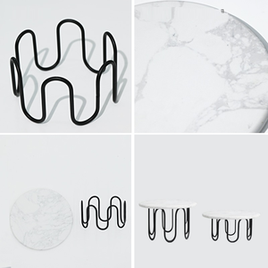 Soporte para servidor de pastel de último diseño con acabado de primera calidad y usos ocasionales con patas redondeadas doradas en nuevo estilo - Product Image 2