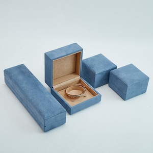 Custom Microfiber Cloth Jewelry <b>Box</b> Printed Logo for Ring Pendant Bracelet Necklace-Rectangle and Square Shape Case - Product Image 3