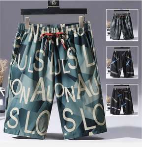 กางเกงกีฬาขาสั้นลำลองเอวสูงของผู้ชายกางเกงไตรมาสใหม่สำหรับชุดชายหาดไซส์ใหญ่ - Product Image 2