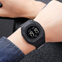 Reloj SKMEI 2160 para Hombre, Resistente al Agua, con Cronómetro, Luz LED, Movimiento Electrónico, Reloj de Pulsera, Reloj Despertador, Reloj Digital