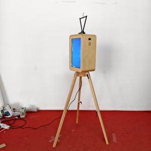 Photomaton rétro en bois double face multifonctionnel portable et durable avec imprimante instantanée pour la vente en gros - Product Image 2