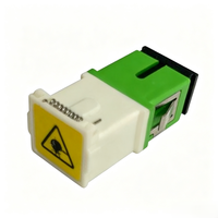 Adaptateur de fibre optique simplex FTTX SC APC/UPC à coupure automatique, adaptateur de fibre optique SC anti-laser avec obturateur latéral simple pour SC vers SC