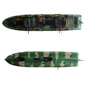 Kayak de pêche Vicking 14FT pour 2 personnes, nouvelle arrivée, avec moteur, coque en LLDPE PE, canoë à vendre - Product Image 1