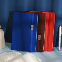 Papeterie personnalisée promotionnelle, carnet en cuir A5, couverture rigide personnalisée, logo, reliure, sangle élastique, carnet pour entreprise
