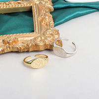 Vente en gros de bagues soleil et lune en cuivre tendance pour hommes et femmes bague de luxe universelle bijoux