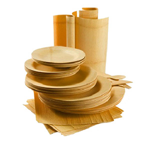 Disposable Bamboo Plates Square Natural Eco Friendly Biodegradable For Party Wedding - Product Image 3
