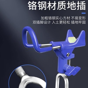 Fishing Rod Holder Stainless Steel Multi Functional Spinning Rod Stand Ground Mount Hand Sea Use Support Frame - Product Image 4