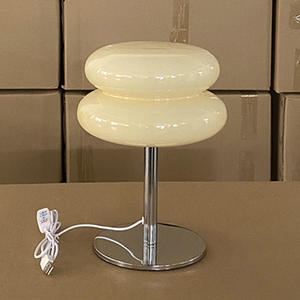 Lampe de table de bureau transfrontalière Bauhaus post-moderne Simple <span class=keywords><strong>veilleuse</strong></span> médiévale LED lumière blanche chaude batterie d'usine directe - Product Image 6