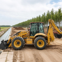Pengiriman Gratis Euro V Epa Mini Backhoe Loader Cina 4x4 Traktor Kompak Dengan Loader dan Backhoe Backhoe Loader