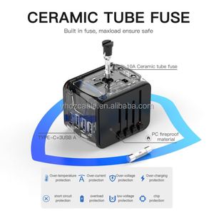 Multifunctional Travel Charger Converter 3USB+Type C <b>Universal</b> <b>Socket</b> Multicharging Stand AU US UK EU for Travel Adapters - Product Image 4