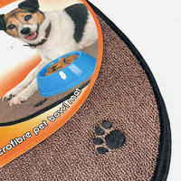 Tapis en microfibre pour gamelles d'animaux, tapis d'alimentation pour chiens et chats, tapis de séchage pour aliments et eau avec support antidérapant, 12 pouces x 23 pouces, marron