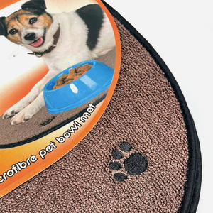 Tapis en microfibre pour gamelles d'animaux, tapis d'alimentation pour chiens et chats, tapis de séchage pour aliments et eau avec support antidérapant, 12 pouces x 23 pouces, marron - Product Image 4