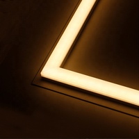 Lustre LED carré moderne, lumière suspendue réglable en couleur, art contemporain, luminaire suspendu au plafond, 30 cm + 60 cm
