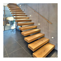 Escaliers flottants de conception moderne pour l'usage extérieur d'appartement ont employé la construction de supports de bande de roulement