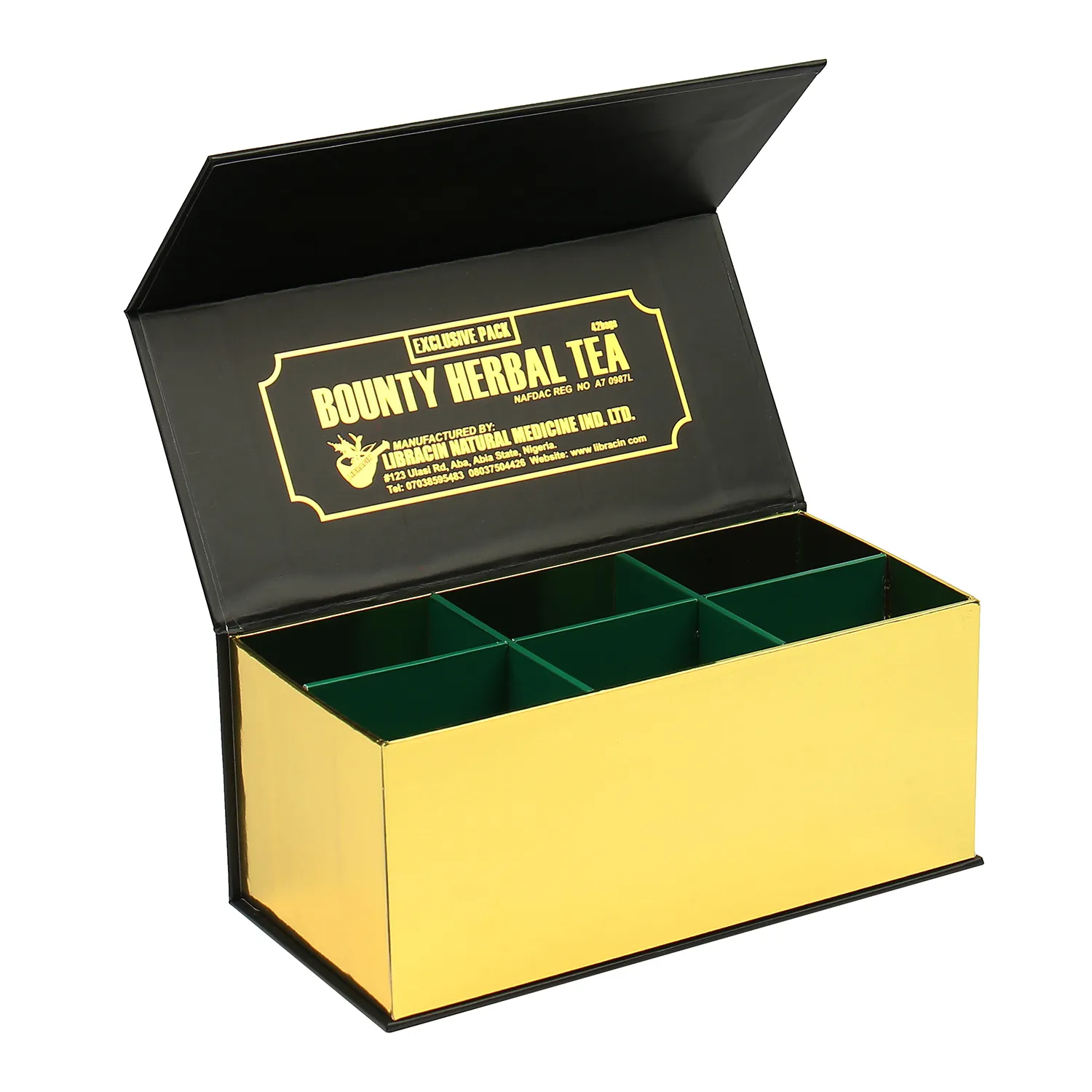 Impresión personalizada de lujo de arriba y abajo para Cartón plegable magnético té caja de regalo de embalaje