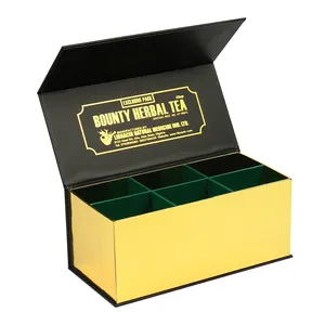 Özel baskı lüks eko üst ve alt dostu karton katlanabilir manyetik çay paketleme hediye kutusu